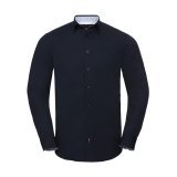 Men`s LS Tailored Contrast Ultimate Stretch Shirt ( 0R966M0 )