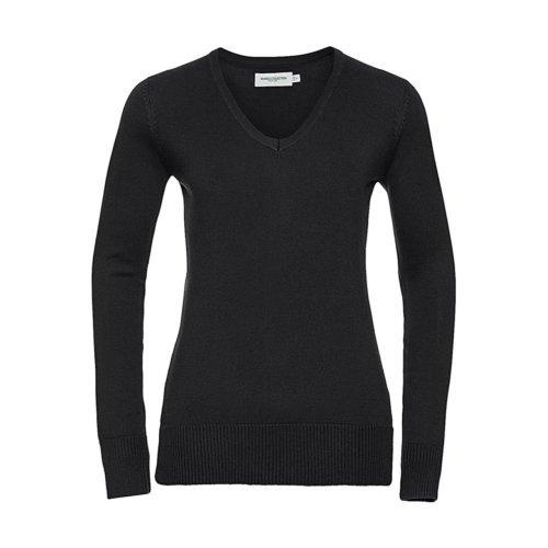 Ladies’ V-Neck Knitted Pullover ( R710F0 )