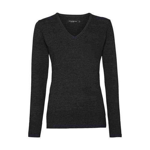 Ladies’ V-Neck Knitted Pullover ( R710F0 )