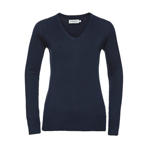 Ladies’ V-Neck Knitted Pullover ( R710F0 )