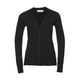 Ladies` V-Neck Knitted Cardigan ( 0R715F0 )