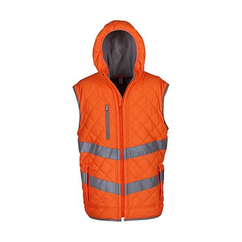 Fluo Kensington Hooded Gilet  ( HV007 )