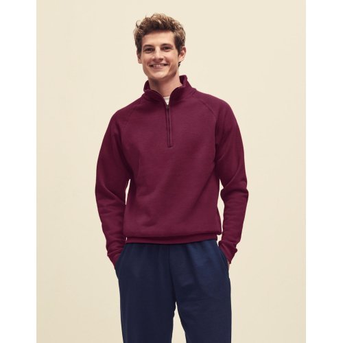 Classic Zip Neck Sweat ( 62-114-0 ) Fruit of the Loom