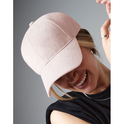 Faux Suede 6 dalių kepurė su snapeliu ( B656 ) Beechfield