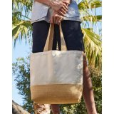 Jute Base Canvas Tote ( W451 )