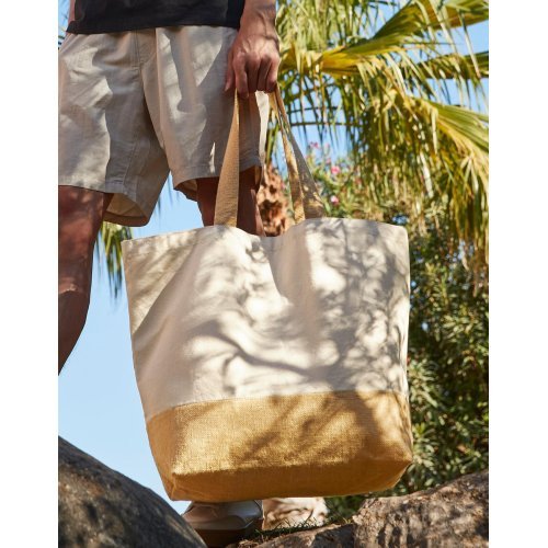 Jute Base Canvas Tote XL ( W452 ) Westford Mill