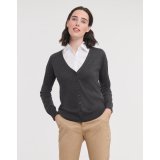 Ladies` V-Neck Knitted Cardigan ( 0R715F0 )