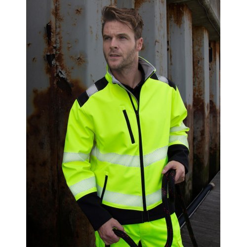 Ripstop signalinis tinkantis spaudai Softshell striukė ( R476X ) Result Safe-Guard