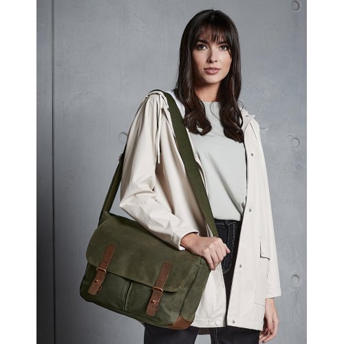 Heritage Waxed Canvas Messenger ( QD653 ) Quadra