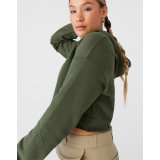 Moteriškas Cropped Fleece trumpas džemperis su kapišonu ( 7502 )