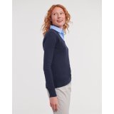 Ladies’ V-Neck Knitted Pullover ( R710F0 )