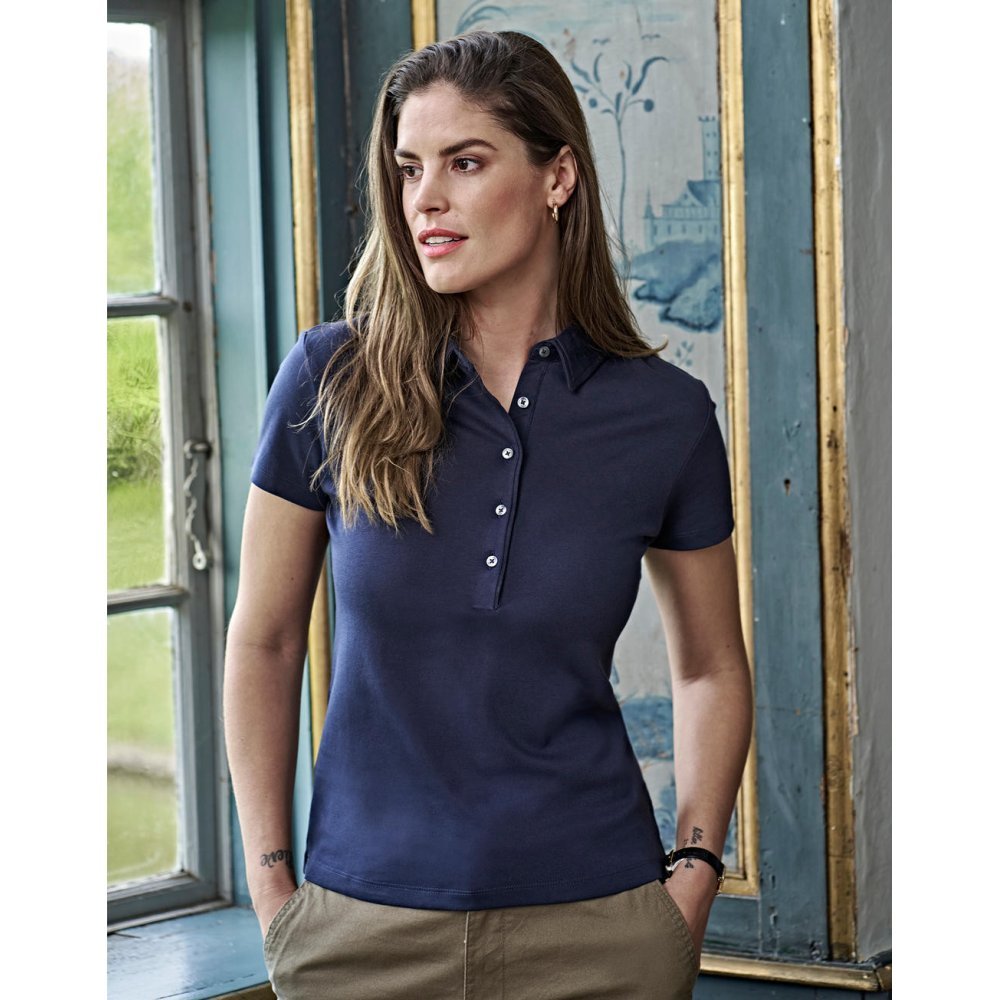 Tee Jays Ladies Luxury Stretch Tipped Polo Shirt