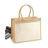 Cotton Pocket Jute Shopper ( W427 )