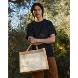 Cotton Pocket Jute Shopper ( W427 )