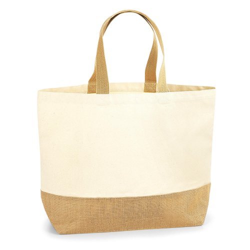 Jute Base Canvas Tote XL ( W452 ) Westford Mill
